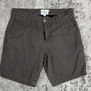 Ben Sherman Men's Brown Patterned Flat Front Shorts